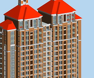 City office building architectural design  152