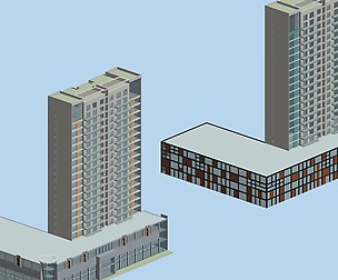 City office building architectural design  153