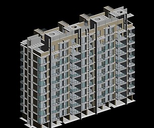 City office building architectural design  347