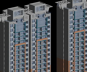 City office building architectural design  348