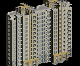 City office building architectural design  350