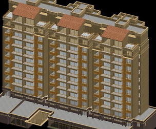City office building architectural design  354