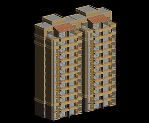 City office building architectural design  363