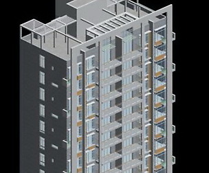 City office building architectural design  378
