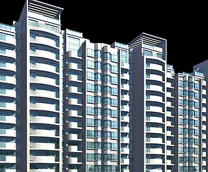 City office building architectural design  381