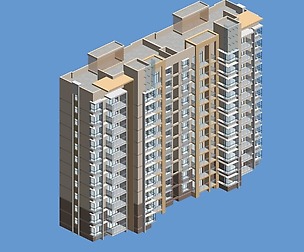 City office building architectural design  383