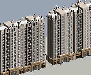 City office building architectural design  384