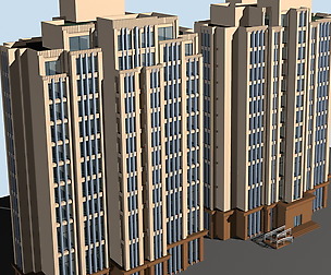 City office building architectural design  390