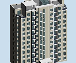 City office building architectural design  391