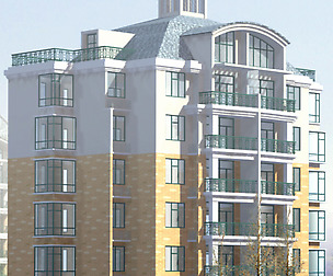 City office building architectural design  393