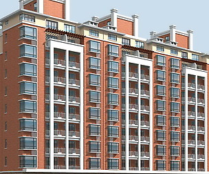 City office building architectural design  397