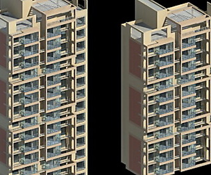 City office building architectural design  417