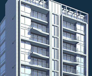 City office building architectural design  423
