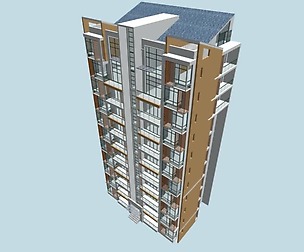 City office building architectural design  458