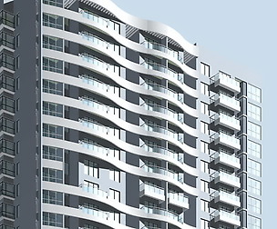 City office building architectural design  061