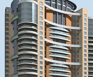 City office building architectural design  021