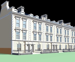City ancient palace building luxury villas - 02