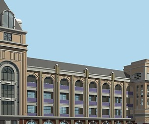 City ancient palace building luxury villas - 06