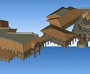 City ancient palace building luxury villas - 11