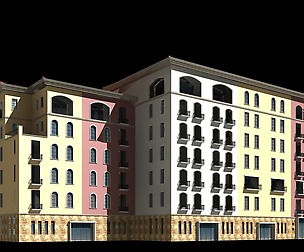 City ancient palace building luxury villas - 13