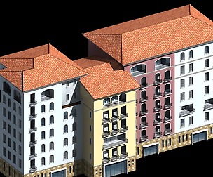 City ancient palace building luxury villas - 14