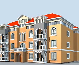 City ancient palace building luxury villas - 17