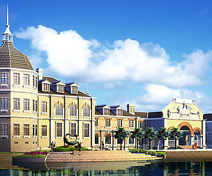 City ancient palace building luxury villas - 19