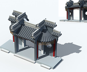 City ancient palace building luxury villas - 34