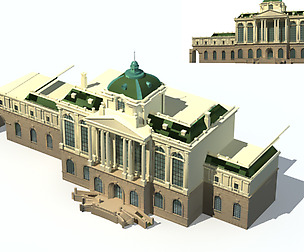 City ancient palace building luxury villas - 35