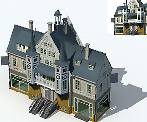 City ancient palace building luxury villas - 36