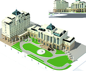 City ancient palace building luxury villas - 38