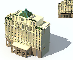 City ancient palace building luxury villas - 40
