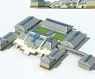 City ancient palace building luxury villas - 42