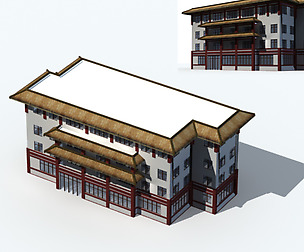 City ancient palace building luxury villas - 44