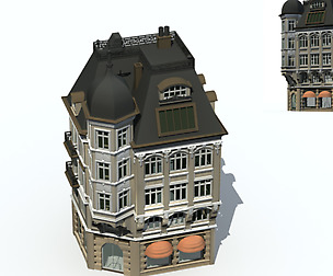 City ancient palace building luxury villas - 45