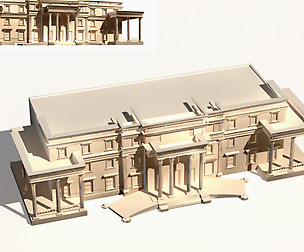 City ancient palace building luxury villas - 47