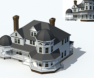City ancient palace building luxury villas - 48