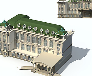 City ancient palace building luxury villas - 50