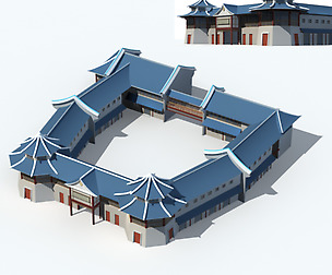 City ancient palace building luxury villas - 53