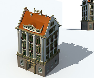City ancient palace building luxury villas - 55