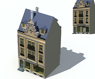 City ancient palace building luxury villas - 59
