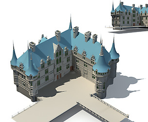 City ancient palace building luxury villas - 60
