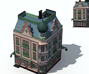 City ancient palace building luxury villas - 65
