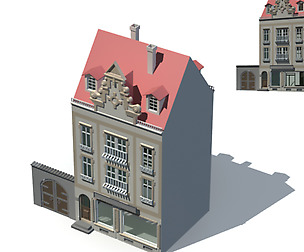 City ancient palace building luxury villas - 67