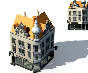 City ancient palace building luxury villas - 69