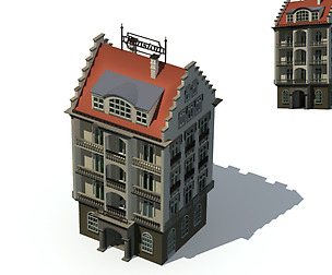 City ancient palace building luxury villas - 70