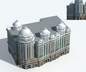 City ancient palace building luxury villas - 77
