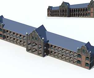 City ancient palace building luxury villas - 80