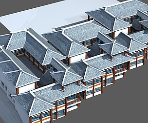 City chinese ancient luxury palace building - 04