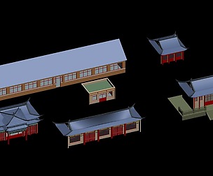 City chinese ancient luxury palace building - 15